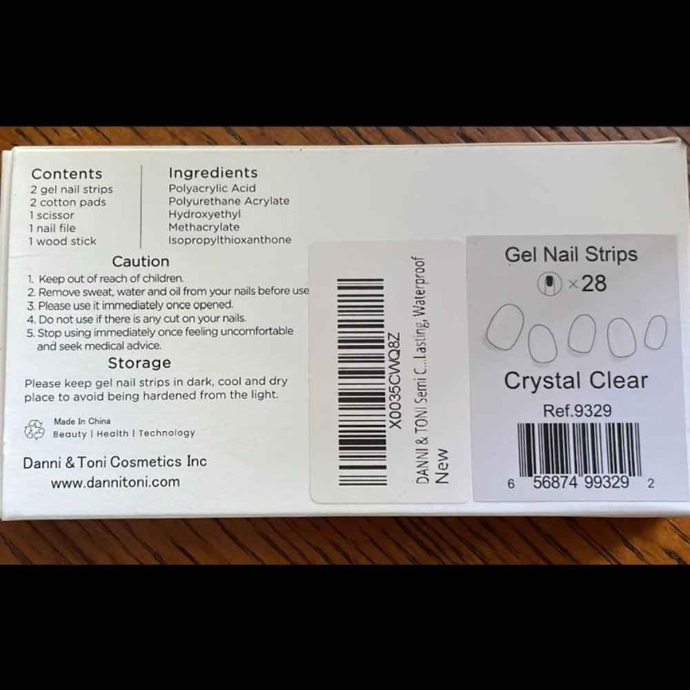 Danni & Toni Crystal Clear Semi-Cured Gel - FULL SET